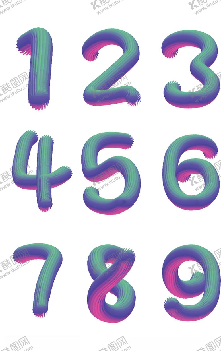 编号：11954706260747493464【酷图网】源文件下载-数字字体设计