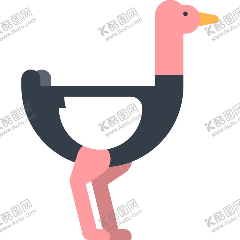 编号：27169006282026282330【酷图网】源文件下载-鸵鸟动物标志图形图标装饰素材
