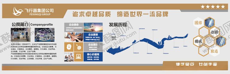 编号：22498005012130288946【酷图网】源文件下载-企业展厅简介历程文化墙