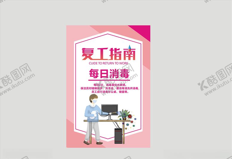 编号：26774807140622103789【酷图网】源文件下载-复工指南系列海报图片