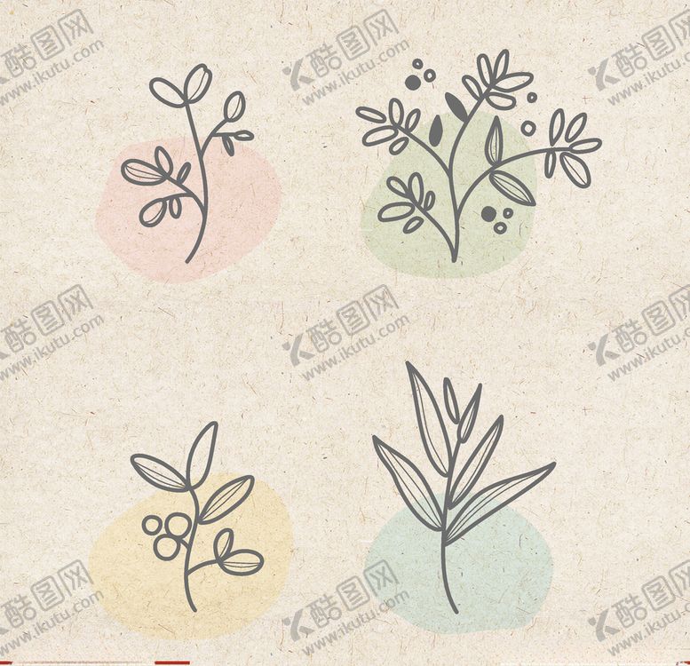编号：66631609282135449951【酷图网】源文件下载-矢量动物矢量植物插画手绘