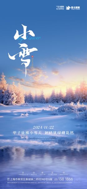 小雪冬日海报