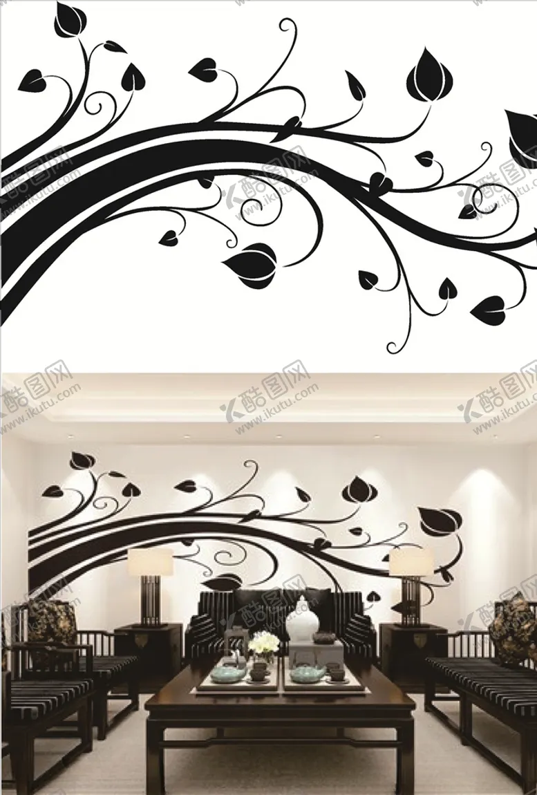 编号：10460006301518099838【酷图网】源文件下载-墙面花朵背景