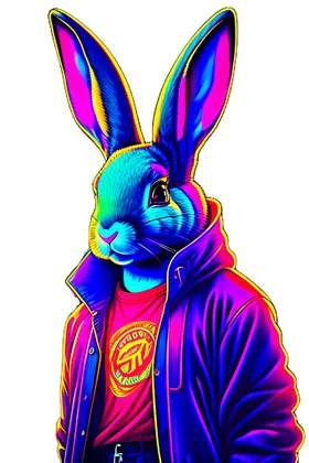 兔子手绘卡通动物