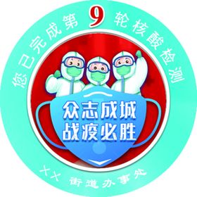 全民核酸重要通告海报