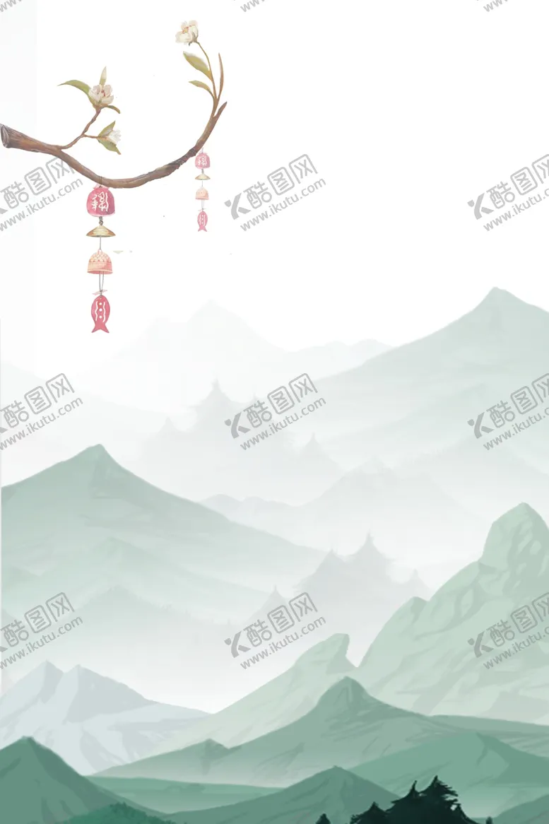 编号：46430106261525174029【酷图网】源文件下载-山水古风传统复古节气中国风背景