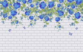 藤条花卉背景墙