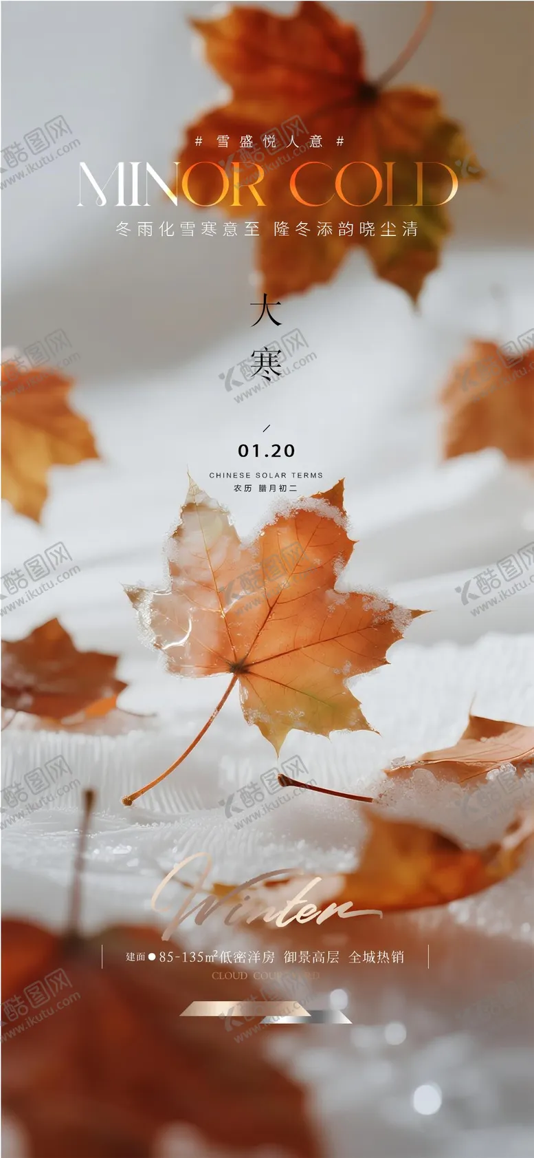 编号：18333401070201211594【酷图网】源文件下载-大寒节气海报