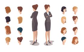 卡通商业商务白领人士人物