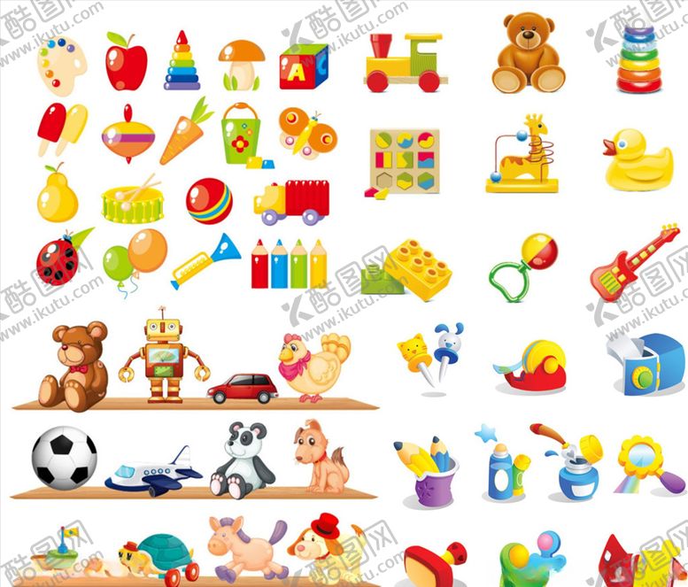 编号：66600410302229599658【酷图网】源文件下载-矢量卡通婴儿用品