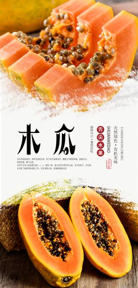 木瓜分层海报