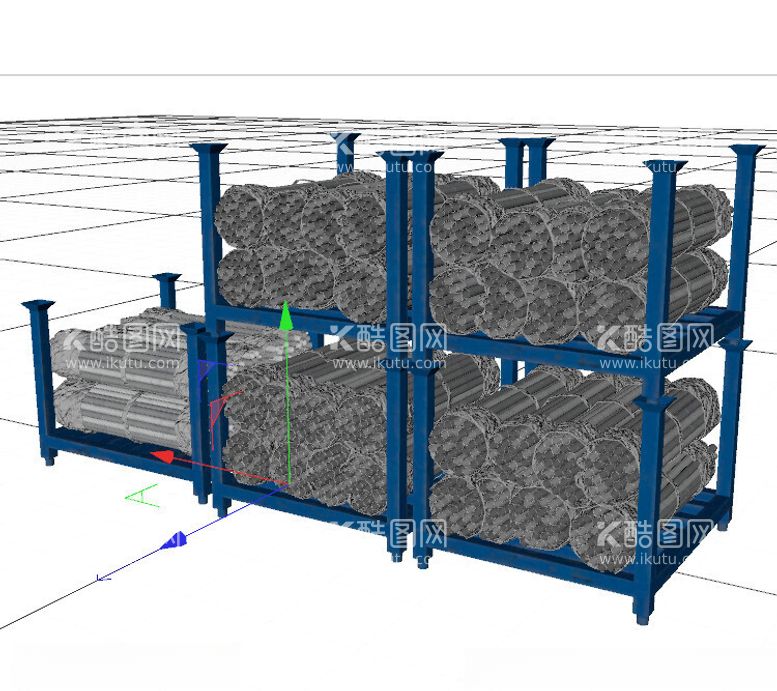 编号：91595012220149579919【酷图网】源文件下载-C4D模型仓库货物