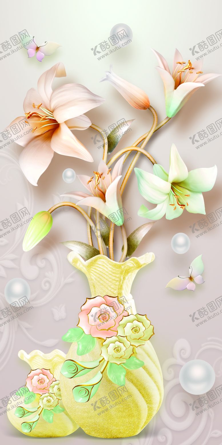 编号：33359407041152097865【酷图网】源文件下载-黄色花瓶