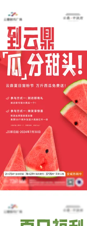 西瓜活动系列海报
