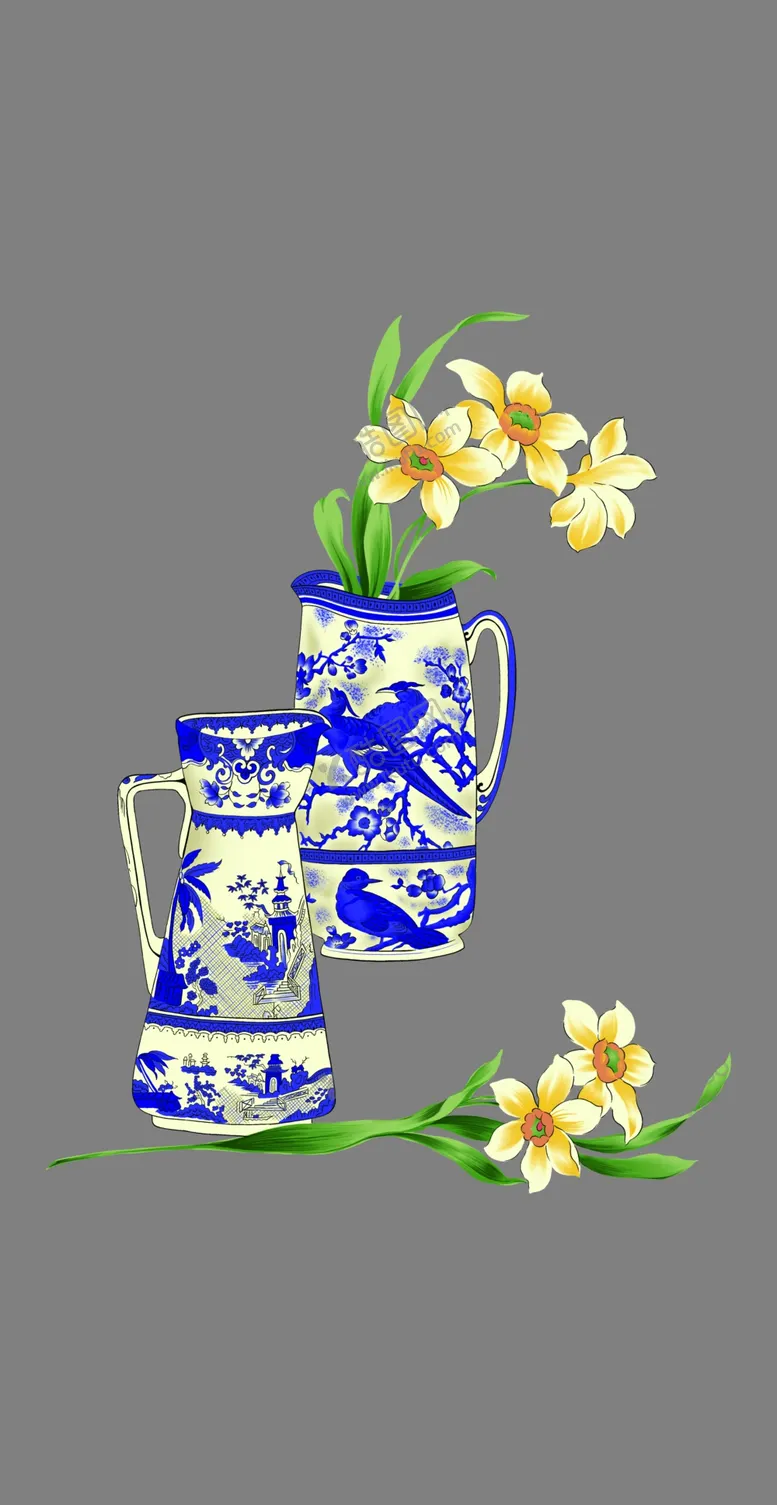 编号：73954104181034542148【酷图网】源文件下载-黄色花花瓶