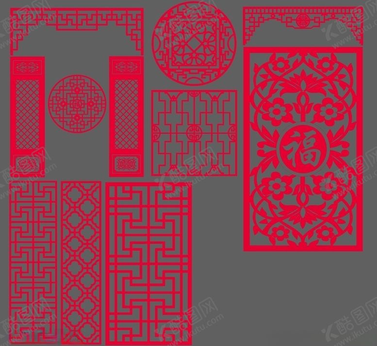 编号：55033809201441082242【酷图网】源文件下载-古代窗框