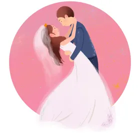 情侣婚礼现场照夫妻