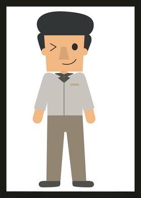 手绘男人男孩卡通动画动画卡通