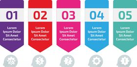 矢量彩色商务办公图表
