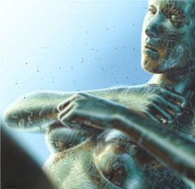 C4D模型金属女性人像