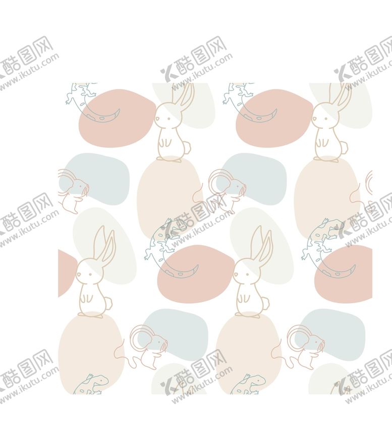 编号：86590310020416146805【酷图网】源文件下载-卡通  英文 彩色 动物 满印