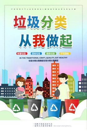 垃圾分类海报指南收运宣传