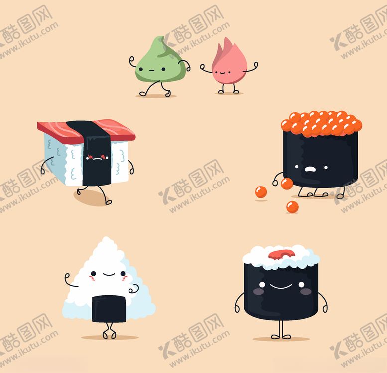 编号：72691507031524366675【酷图网】源文件下载-可爱寿司