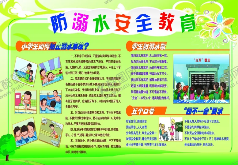 编号：45051007030326588101【酷图网】源文件下载-防溺水安全