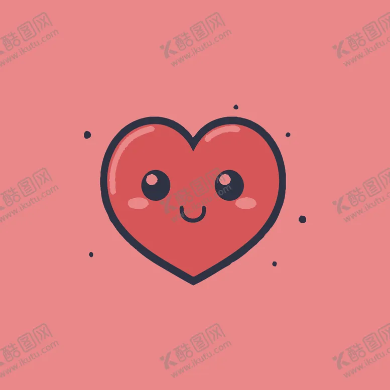 编号：73077102050446098386【酷图网】源文件下载-可爱红心爱情卡通绘画儿童插画