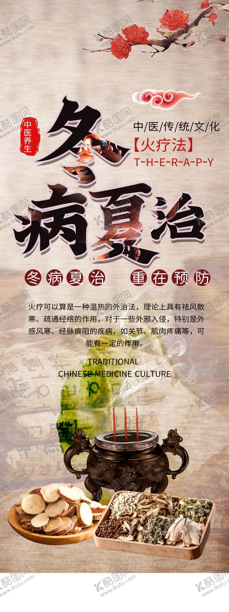 编号：45160509170134393113【酷图网】源文件下载-冬病夏治展架海报