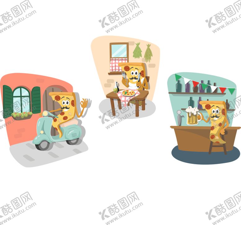 编号：61725310110612114305【酷图网】源文件下载-比萨人物