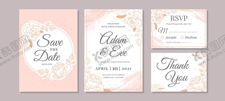 编号：90819911021933008694【酷图网】源文件下载-简约婚礼请柬设计展示