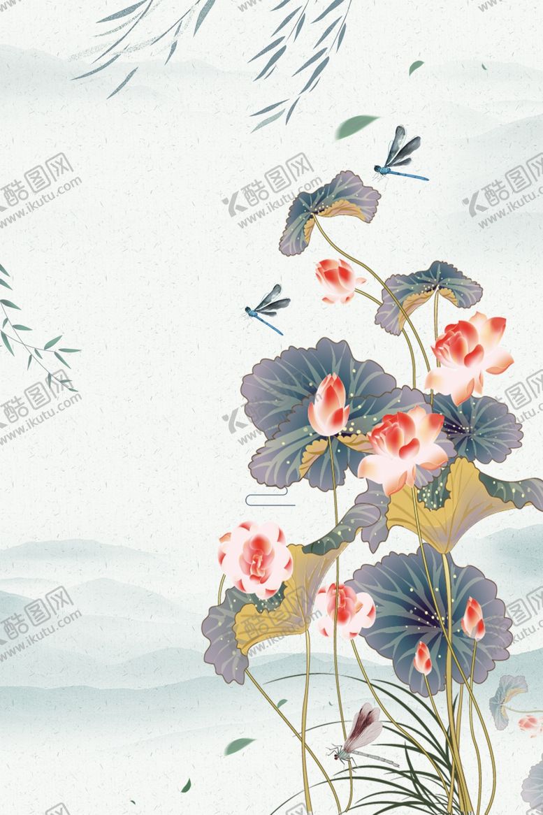 编号：26286609281345416656【酷图网】源文件下载-水墨荷塘月色