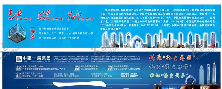 编号：83882510291412318113【酷图网】源文件下载-中建一局文化墙