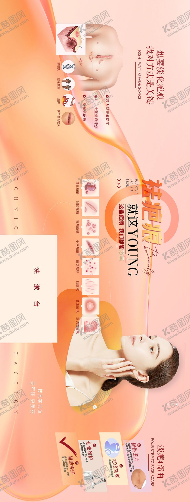 编号：37971611201739212238【酷图网】源文件下载-医美整形祛疤痕海报展板