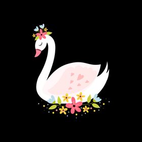 卡通天鹅