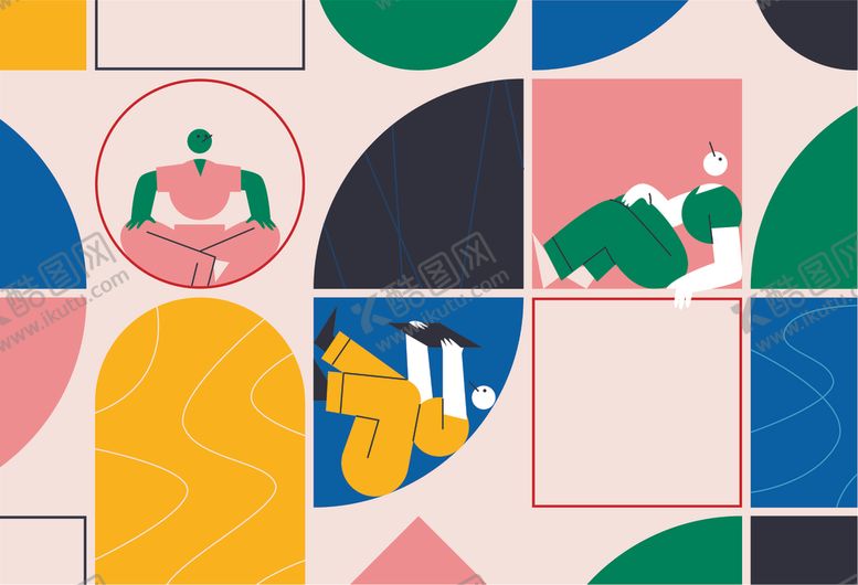 编号：85552109271322368108【酷图网】源文件下载-创意抽象拼接图案设计