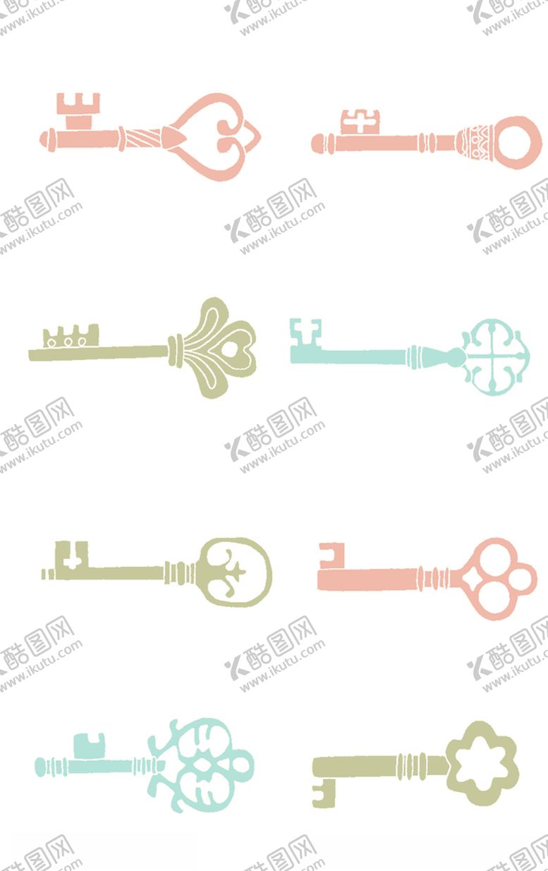 编号：11235109260053129496【酷图网】源文件下载-钥匙图案