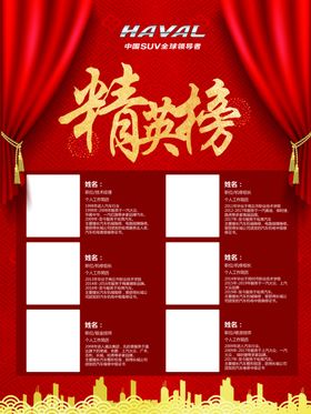 精英榜企业活动宣传海报素材