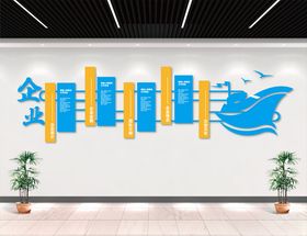 企业文化墙背景公司发展历程公司展板