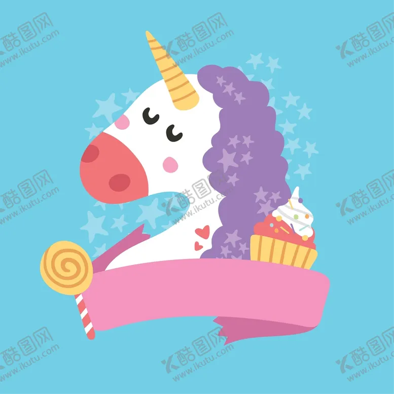 编号：27186909250112417085【酷图网】源文件下载-卡通独角兽