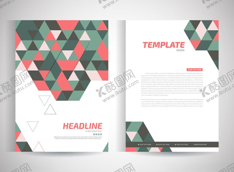 编号：37191811020103457406【酷图网】源文件下载-几何图案宣传册设计模板