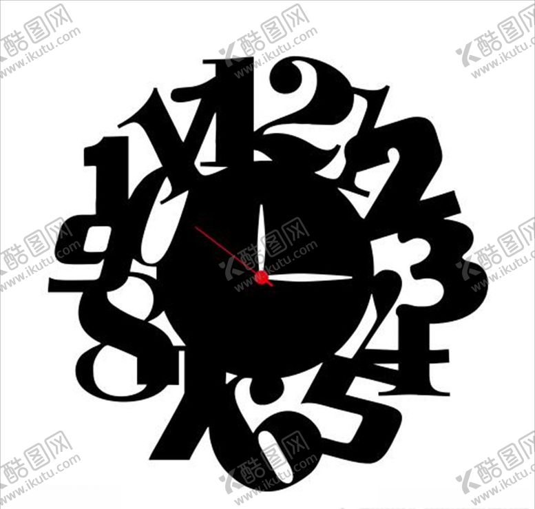 编号：57588804212043337413【酷图网】源文件下载-简约创意时钟