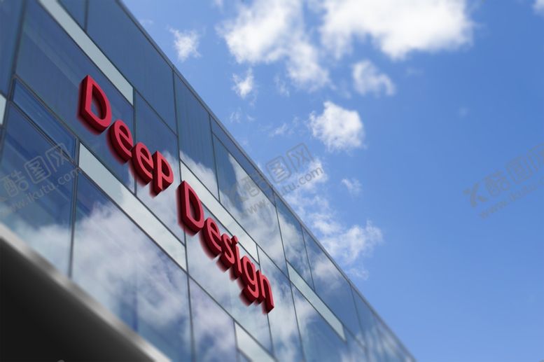 编号：34645109141058053141【酷图网】源文件下载-户外大型企业招牌样机大厦墙体