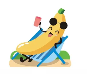 香蕉卡通夏季广告素材促销活动