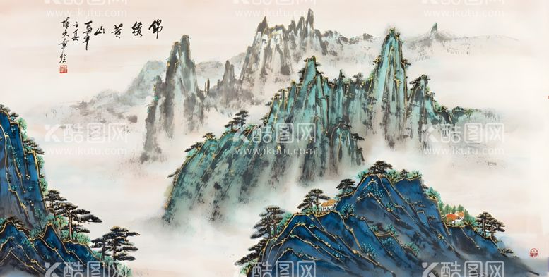 编号：59023502122331187786【酷图网】源文件下载-意境水墨山水画