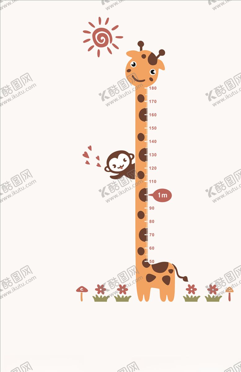编号：55793610220706227583【酷图网】源文件下载-小猴子身高贴