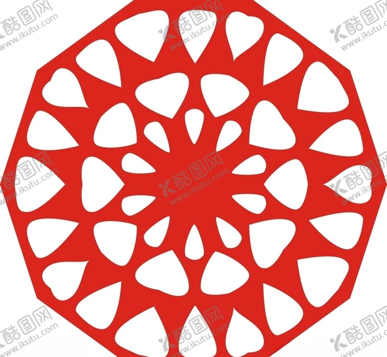 编号：73325709201035182696【酷图网】源文件下载-六角剪花窗花纸图案背景元素六角