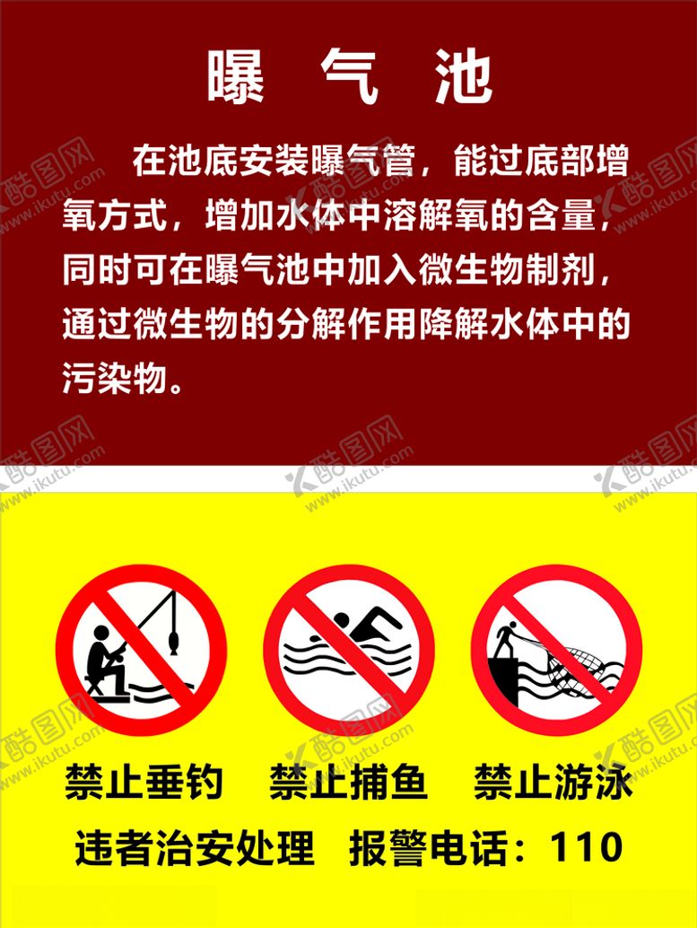 编号：34076206250258337786【酷图网】源文件下载-禁止垂钓曝气池