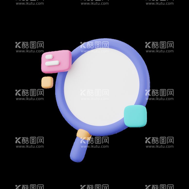 编号：39022111190121545862【酷图网】源文件下载-3D图标素材 购物车